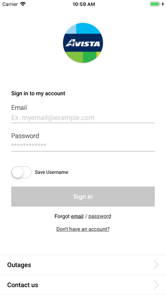 Imagen 0 para Avista Outage Mobile App