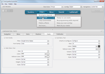 Imagen 2 para SWIMBI - CSS Menu Builder