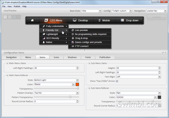 Imagen 1 para SWIMBI - CSS Menu Builder
