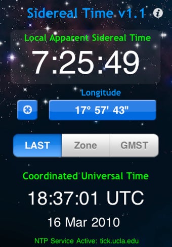 Image 0 for Sidereal Time