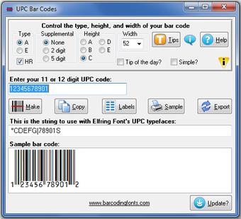 Imagen 0 para UPC Bar Codes