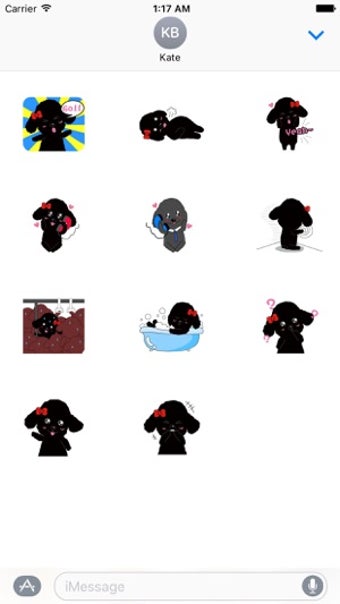 Image 0 for Black Poodle Dog and Frie…