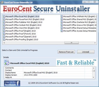 Imagen 0 para EuroCent Secure Uninstall…