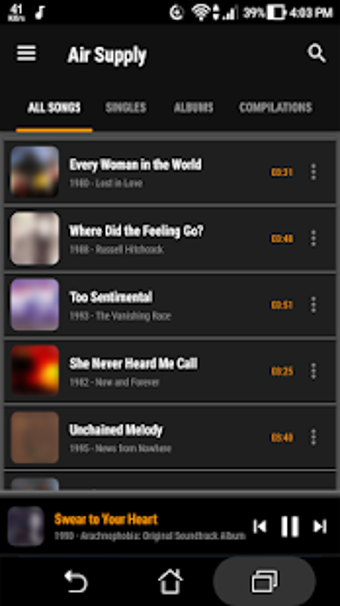 Imagen 1 para Air Supply All Songs + Ly…