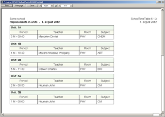 Image 1 for SchoolTimeTable