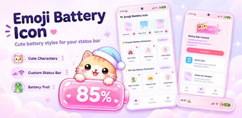Imagen 0 para Kawaii Emoji Battery Icon