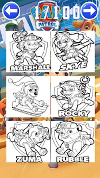 Imagen 2 para paw puppy coloring patrol…