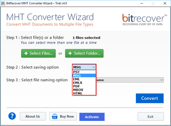 Image 0 for BitRecover MHT Converter …