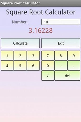 Imagen 0 para Square Root Calculator