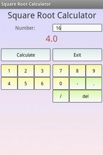 Imagen 1 para Square Root Calculator