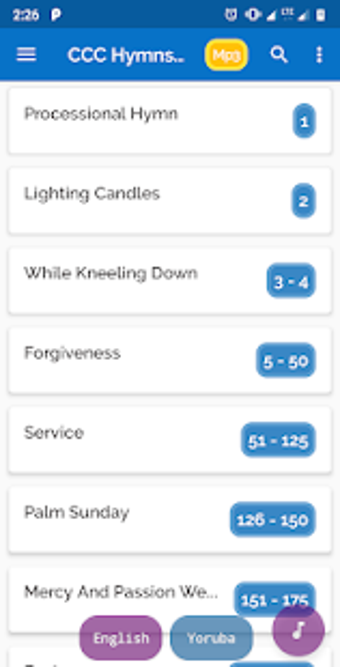 Image 1 for CCC Hymns - Yoruba & Engl…