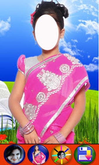 Image 3 for Kids saree photo suit