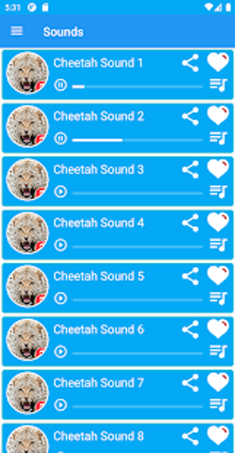 Image 1 for Cheetah (animal) Sounds