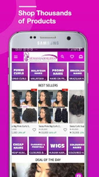 Imagen 1 para Human Hair Nigeria - 100%…
