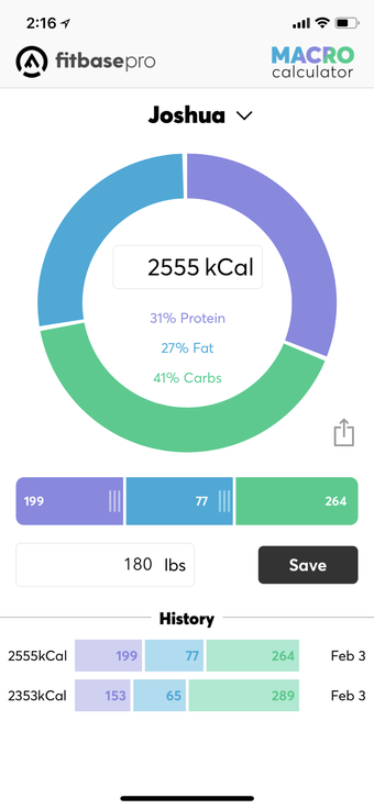 Image 1 for Macro Calculator - Fitbas…