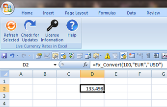 Imagen 0 para Live Currency In Excel