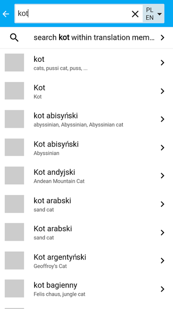 Image 2 for Glosbe Dictionary