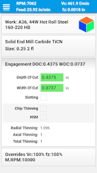 Imagen 1 para FSWizard Machinist Calcul…