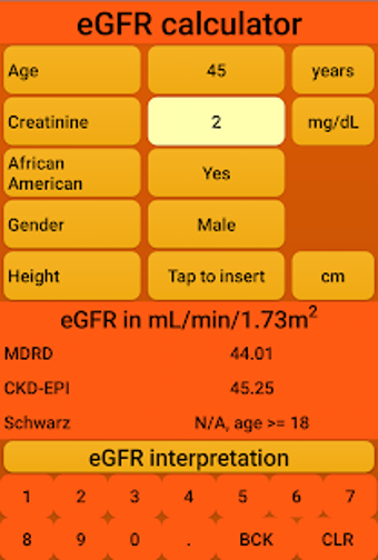 Image 1 for eGFR Calculator