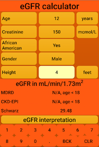 Image 0 for eGFR Calculator