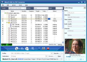 Imagen 1 para Xilisoft DVD to PSP Suite