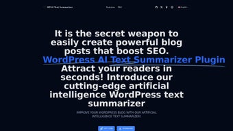 Image 0 for WP AI Text Summarizer