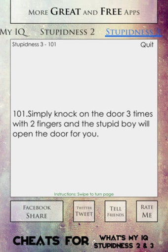 Image 0 for Cheats for What's My IQ, …