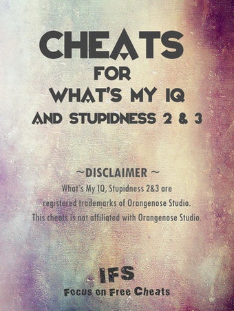 Image 2 for Cheats for What's My IQ, …