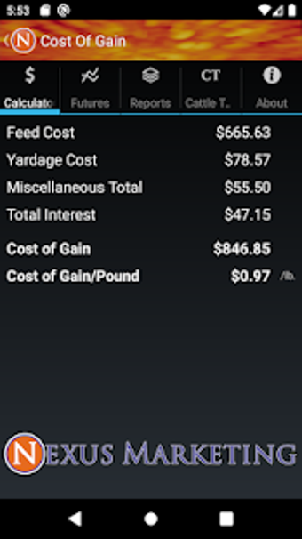 Imagen 1 para Nexus Cattle Calculator