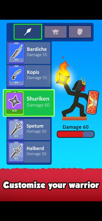 Imagen 2 para The Warrior - Top Stickma…