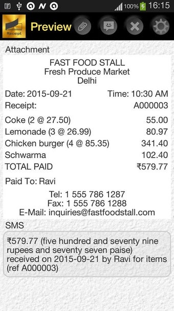 Imagen 2 para Cash Receipt