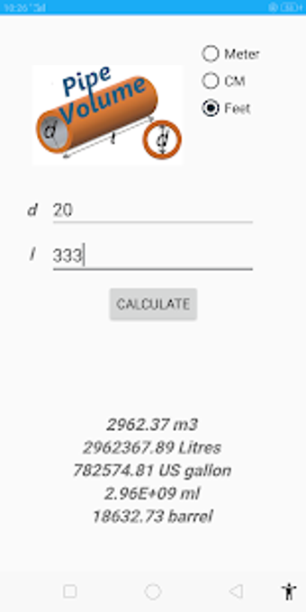 Imagen 0 para Pipe Volume Calculator