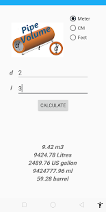 Imagen 1 para Pipe Volume Calculator