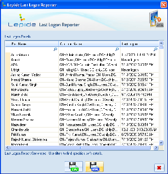 Image 0 for Lepide Last Logon Reporte…