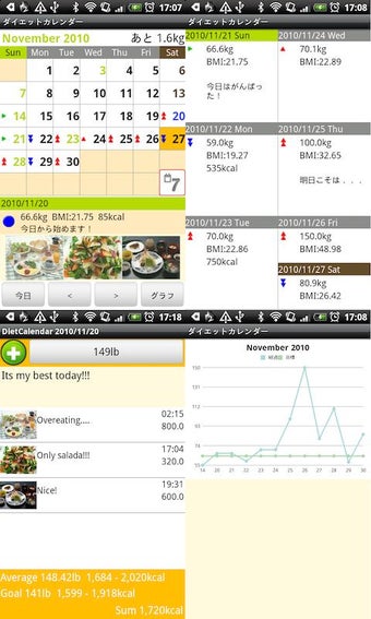 Imagen 1 para DietCalendarFree(weight)
