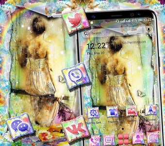 Image 3 for Lonely Girl Painting Laun…