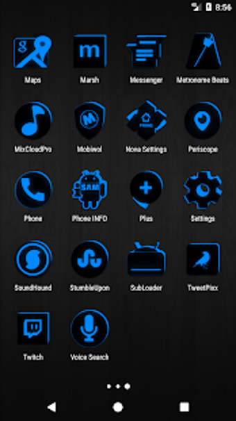 Imagen 2 para Flat Black and Blue Icon …