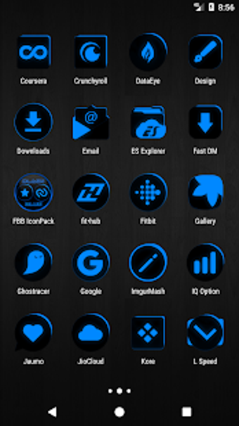 Imagen 1 para Flat Black and Blue Icon …