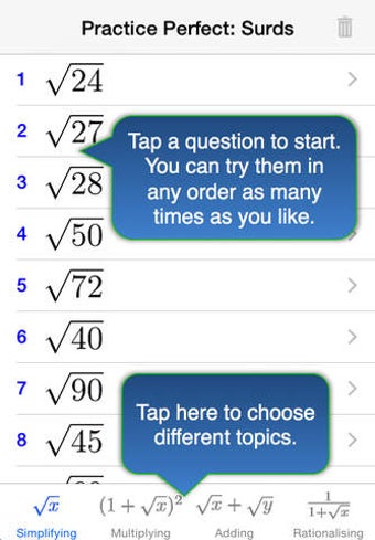 Image 0 for Practice Perfect: Surds
