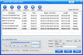 Imagen 2 para Elaker MP3 Cutter Joiner