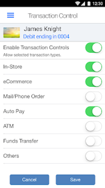 Image 0 for Envista Debit Card Contro…