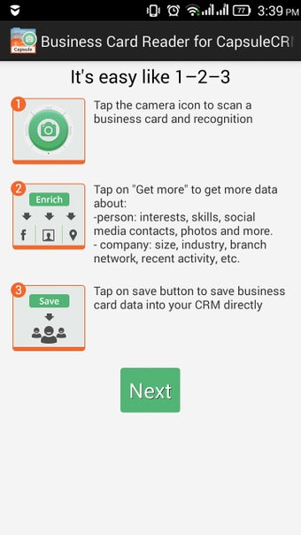 Imagen 5 para Business Card Reader Caps…