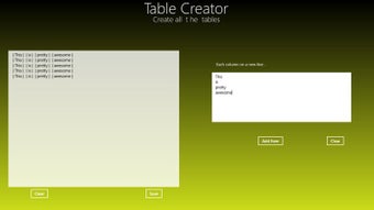 Image 0 for Table Creator for Windows…