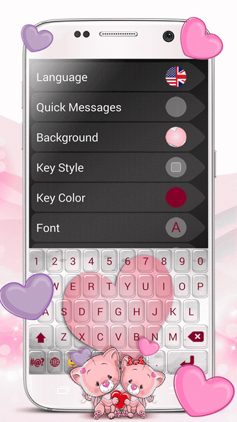 Imagen 1 para Pink Love Emoji Keyboard