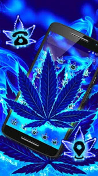 Imagen 2 para Blue Flame Weed Theme