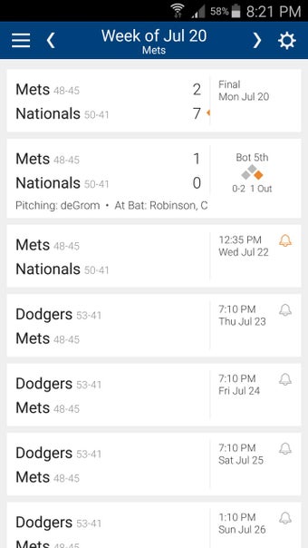 Image 1 for Baseball Schedule for Met…