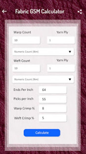 Imagen 1 para Yarn count and Cost Calcu…