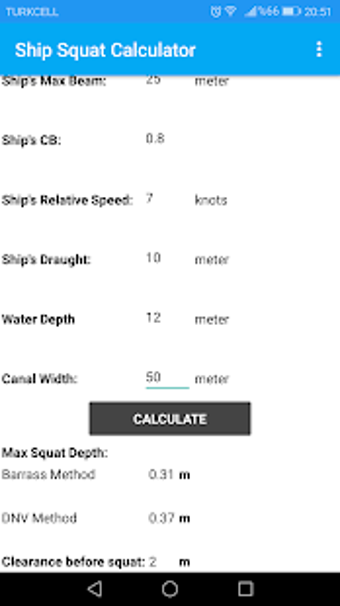 Image 1 for Ship Squat Calculator / U…
