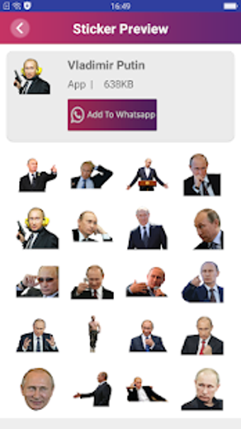 Imagen 1 para Putin Stickers For Whatsa…