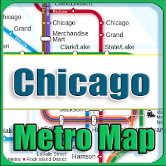 Image 0 for Chicago USA Metro Map Off…